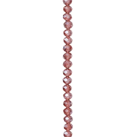 Amethyst Rondelle Glass Beads, 6mm by Bead Landing™